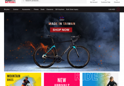 bike shop website